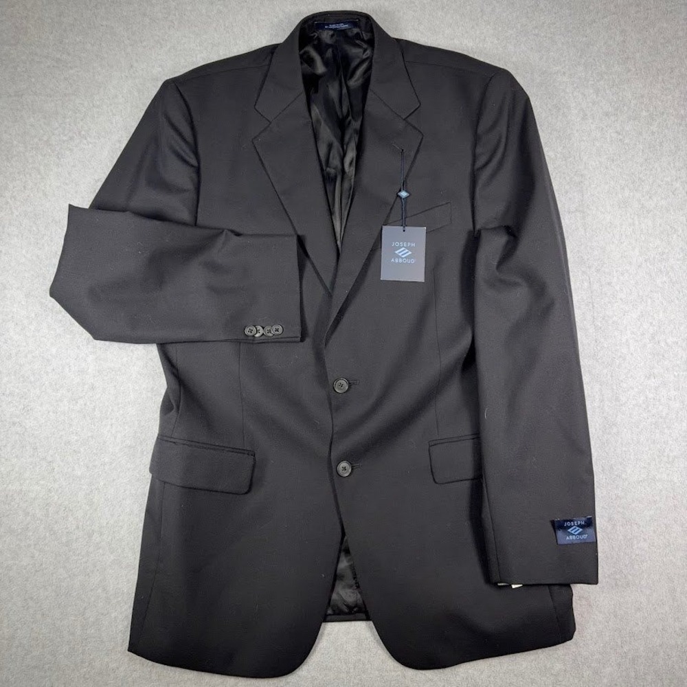 Joseph Abboud Suit Jacket Blazer‎ Mens 42L Black 100% Wool Signature  Madison